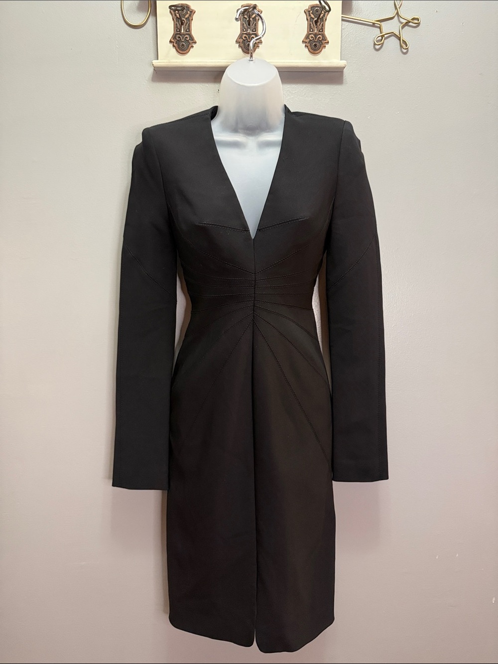 Zac Posen Virgin Wool Sheath Dress Size 0